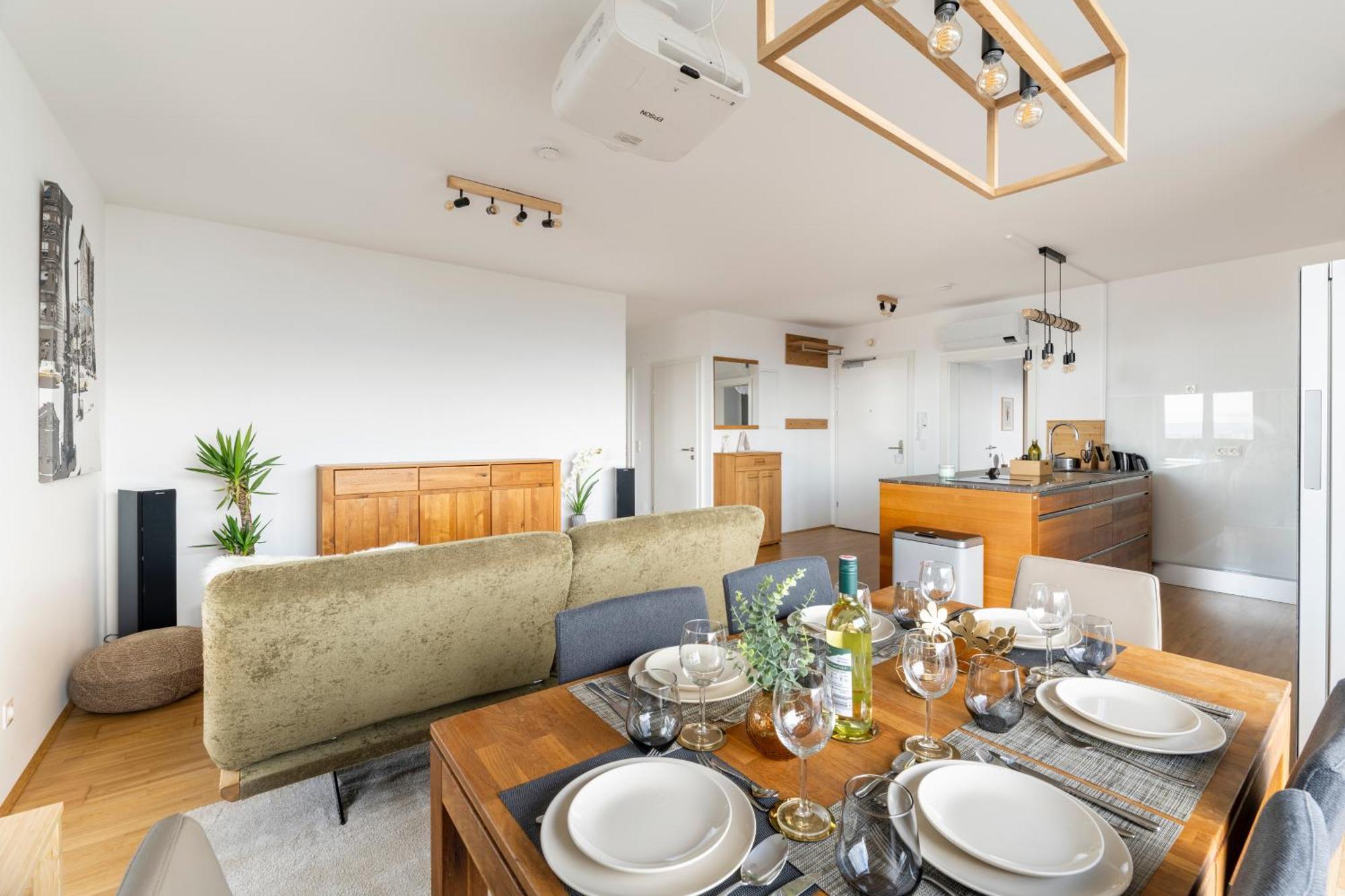 Edler Wohnraum Panoramablick 3 Sz Boxspringbetten, E-Ladestation, Kaffeevollautomat, Klima, Lift, Terrasse & 2Xtg Graz Exterior foto
